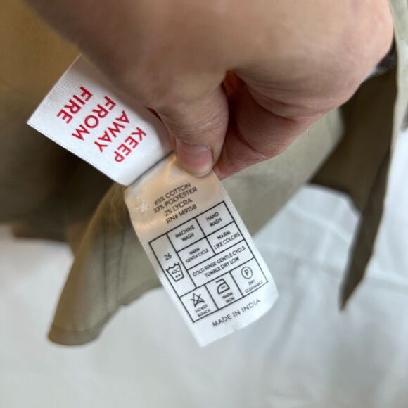 Craft Flow Button Front Cotton Blend Casual Shirt Contrast Trim Size 2XL - Picture 7 of 9